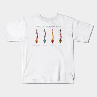 Type of scoliosis of spine Kids T-Shirt